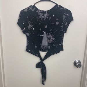 Astrological Backless Crop Top